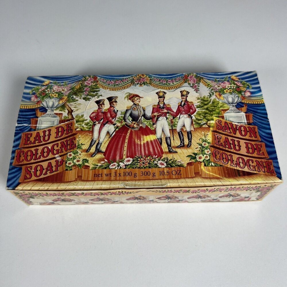 Eau de Cologne Soap by Crabtree & Evelyn 3 x 100g (10.5 oz total) Vintage 1982